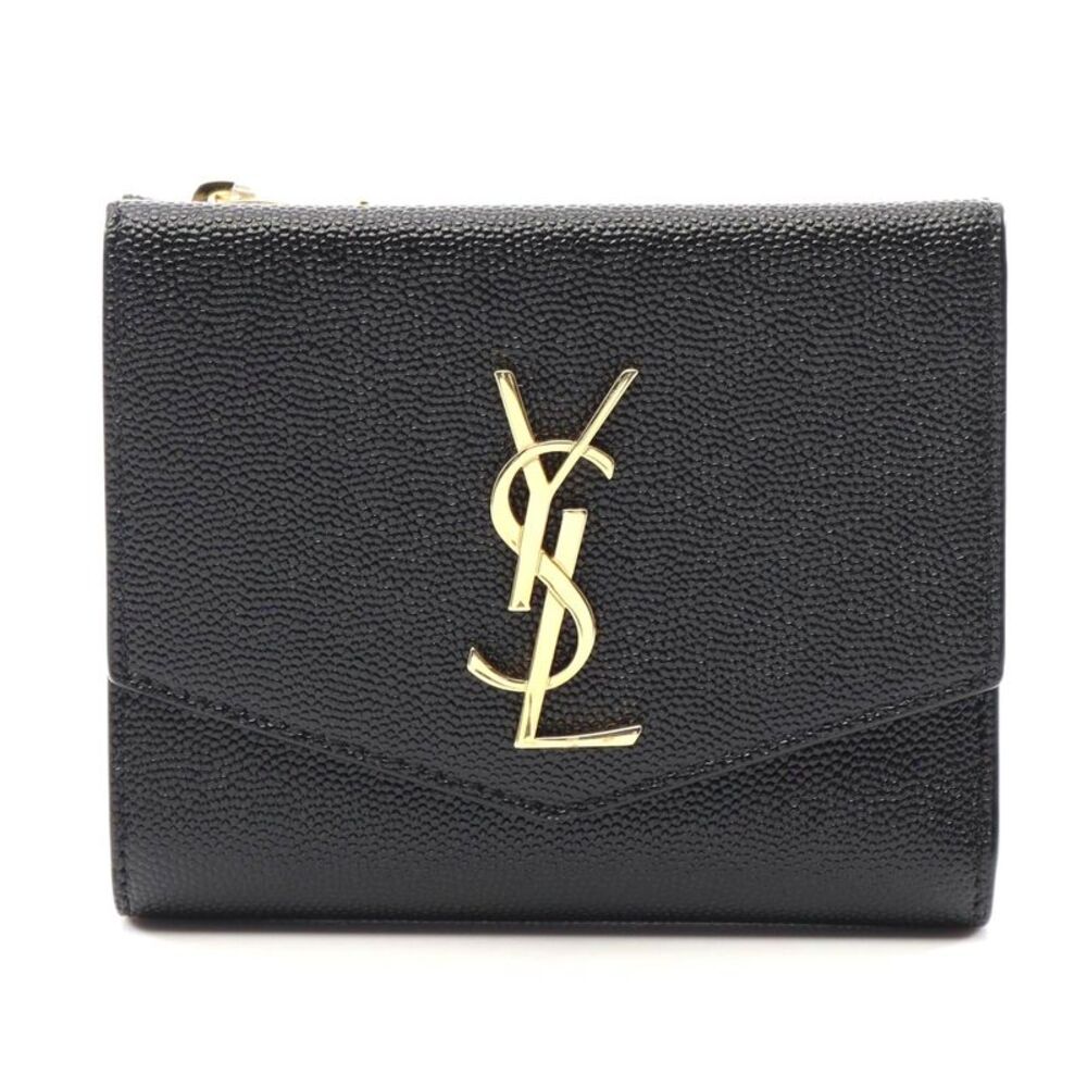 Saint Laurent Uptown Leather Wallet Black